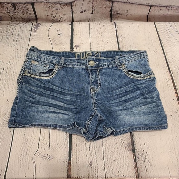 rue 21 denim shorts lapped pocket - Picture 4 of 12